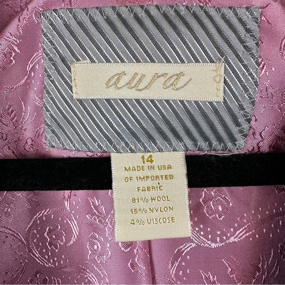 Aura Jacket Women 14 Gray Vintage Tweed Speckled Circle Blazer Office Y2K Boho - Picture 3 of 10